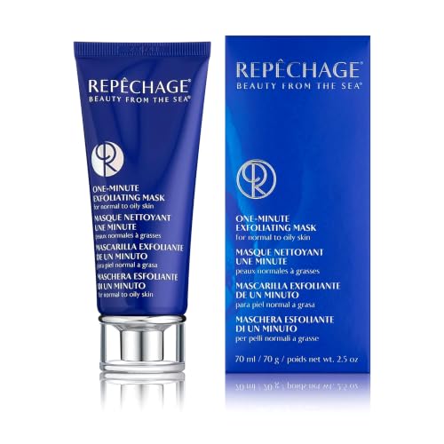 Repechage One‑Minute Exfoliating Face Mask — Gentle Facial Exfoliant for Normal to Oily Skin — with Lactic Acid & Rice B