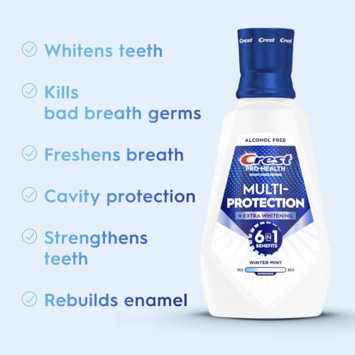 Crest Pro-Health Advanced Mouthwash, Alcohol Free, Extra - Product Imagery