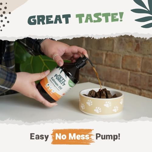 Pets Purest Salmon Oil for Dogs, Cats, Horses, Ferrets & Pets - - Product Imagery