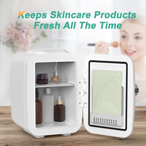 CROWNFUL Mini Fridge, 4 Liter/6 Can Portable Cooler and Warmer - Product Imagery