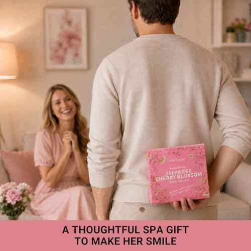 Gift Set for Women – 4PC Japanese Cherry Blossom Luxury Spa Kit - Product Imagery