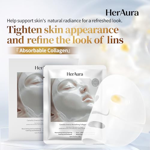 Collagen Face Mask Skin Care 5-Pack Camellia Sinensis and - Product Imagery