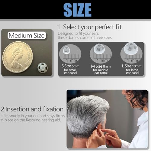 20pcs GN Resound Hearing aid Domes Open(M Size 8mm) Comfortable - Product Imagery