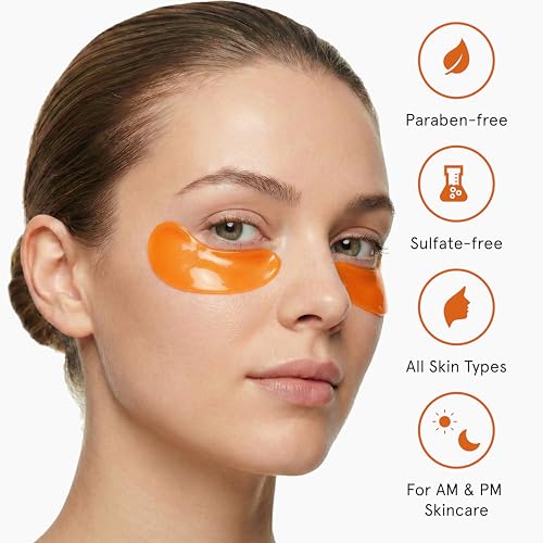LE GUSHE Vitamin C Eye Patches with Collagen and Snail Mucin, - Product Imagery