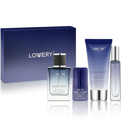 Blue Fusion Perfume for Men Mens Cologne Set 4 in 1 Perfume - LOVERY Official Imagery - 1