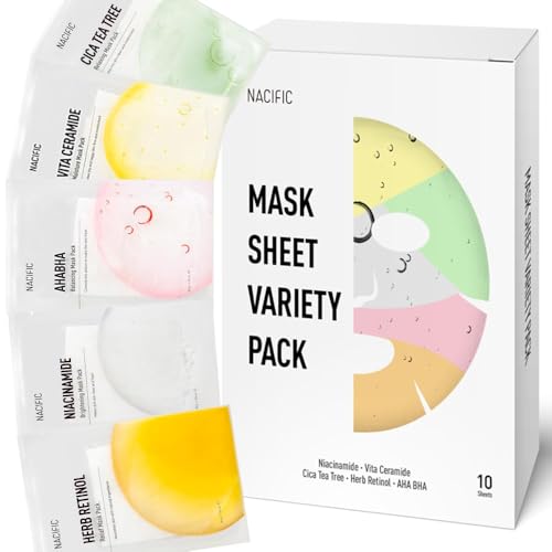 KOSBEAUTY NACIFIC Face Masks Skincare Korean – Premium 10-Sheet - Product Imagery