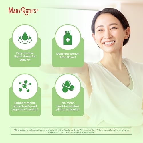 MaryRuth's L-Theanine Liquid Drops, Lemon Lime, 2 oz - Product Imagery