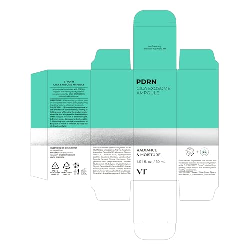VT COSMETICS PDRN Cica Exosome Ampoule, 1.01 fl. oz. - Product Imagery