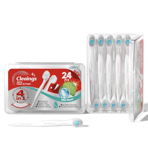 cleaings® 48 Pcs Disposable Mini Toothbrush - Pre-Pasted with - Product Imagery