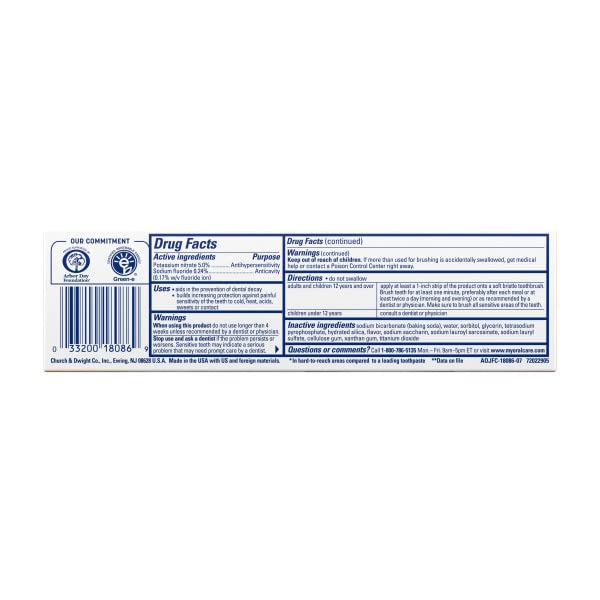 ARM & HAMMER Sensitive Teeth & Gums Toothpaste 4.5 oz (Pack of 2) - Product Imagery