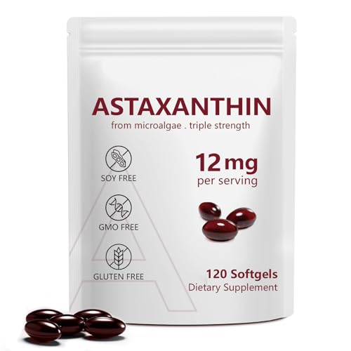 Daiasns Astaxanthin 12mg, Astaxanthin Antioxidant Supplements - Product Imagery