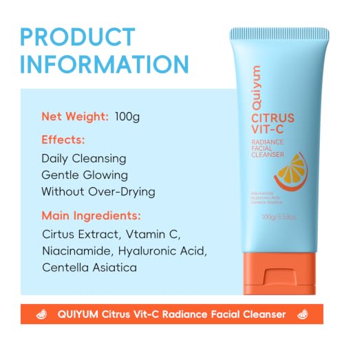 QUIYUM Citrus Vitamin C Skincare Set (5-Piece) – Facial Care - Product Imagery