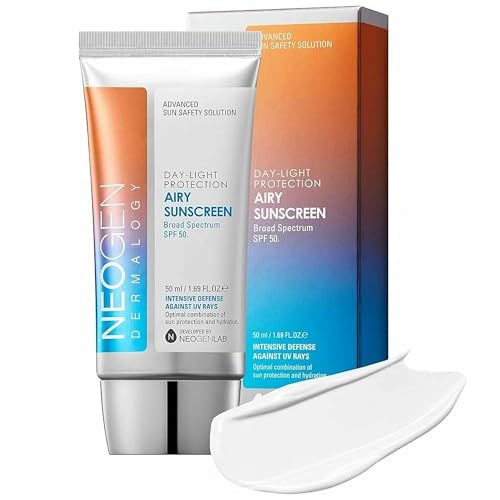 DERMALOGY by NEOGENLAB NEOGEN Day-Light Airy Sunscreen SPF 50, Korean No White Cast, 1.69 Fl Oz – Citrus