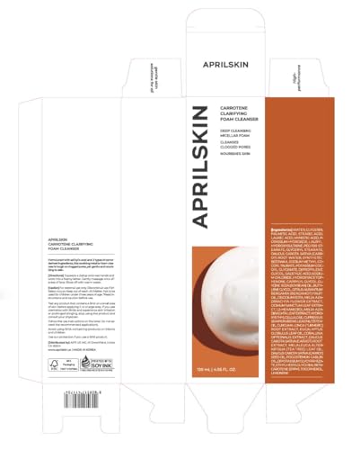 Aprilskin Carrotene Clarifying Foam Cleanser - Deep Cleansing - Product Imagery