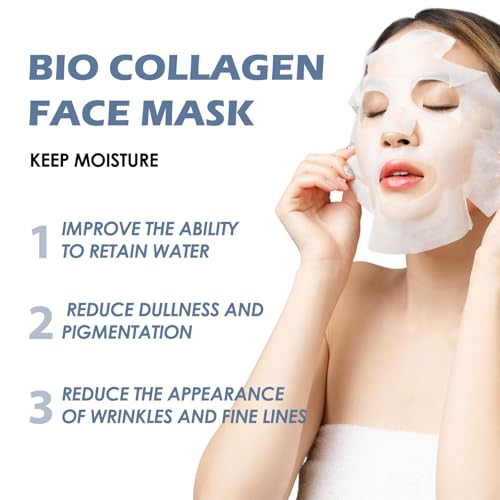 SEWOG Collagen Face Mask, Overnight Facial Mask, 4 Pack - Product Imagery