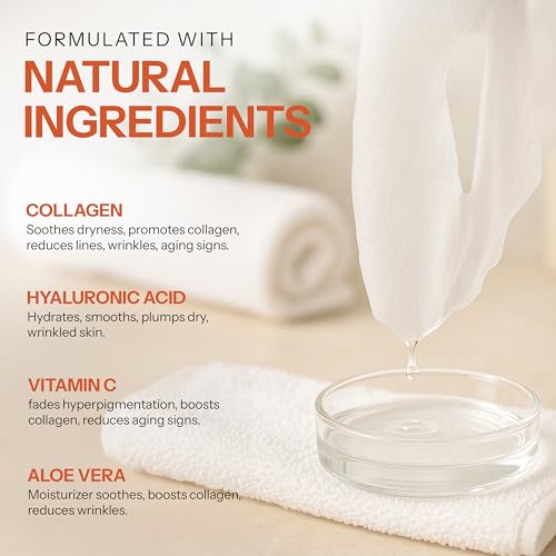 Skin 2.0 Vitamin C & Collagen Sheet Mask - Anti-Aging, Wrinkle & - Product Imagery