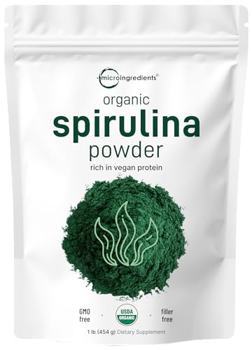 Organic Spirulina Powder, 1lb | Blue-Green Algae, Naturally - Product Imagery