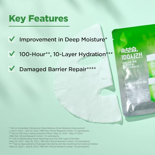 ISOI Moisture Dr. Mask Pack, Hydrating & Soothing Korean Sheet - Product Imagery