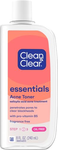 Clean & Clear Essentials Oil-Free Acne Toner, 2% Salicylic Acid - Product Imagery