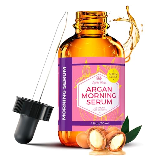 Leven Rose Moroccan Argan Oil Face Serum 1 oz - 100% Organic Hydrating Oil for Women - Anti-Aging Natural Serum for Wrin