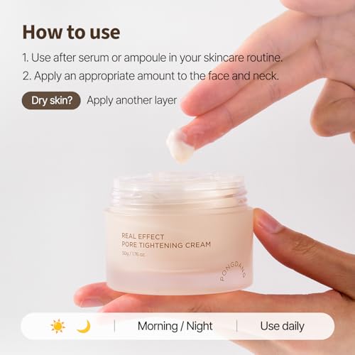 PONGDANG Pore Tightening Cream (1.76oz) | Pore Minimizer for - Product Imagery