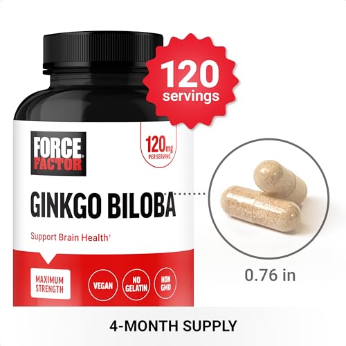 Force Factor Ginkgo Biloba Brain Health Supplement, Maximum - Product Imagery