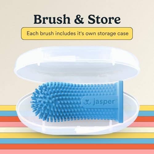 Jasper Dog Toothbrush, 360° Finger Toothbrush for Dogs & Cats, - Product Imagery