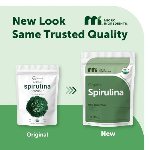 Organic Spirulina Powder, 1lb | Blue-Green Algae, Naturally - Product Imagery