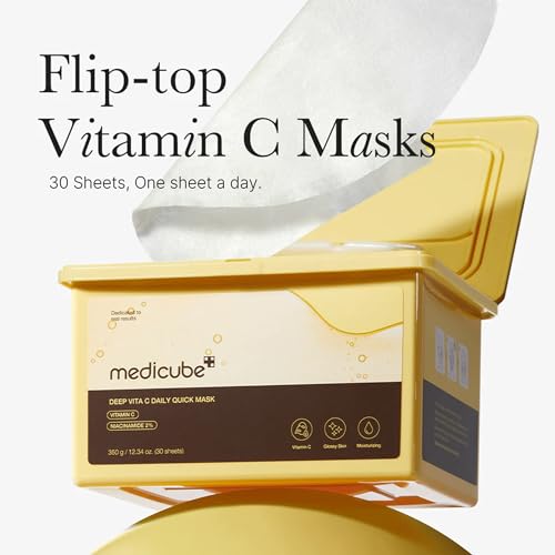 medicube Deep Vita C Daily Quick Sheet Masks, 30 Sheet, Value - Product Imagery