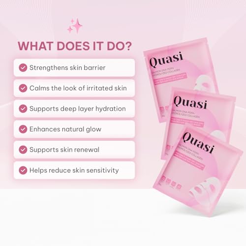 Quasi Salmon PDRN Collagen Mask – Korean Skin care Gel Face Mask - Product Imagery