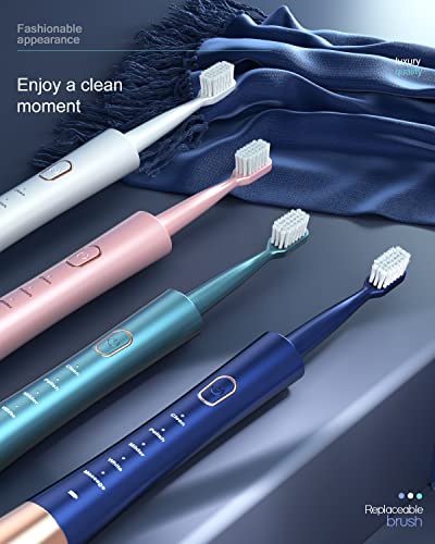 AJELU Sonic Electric Toothbrush for Adults, USB Rechargeable - Product Imagery
