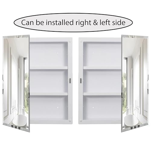 Basicwise Single Door Multi-Purpose Plastic Bathroom Medicine - Product Imagery
