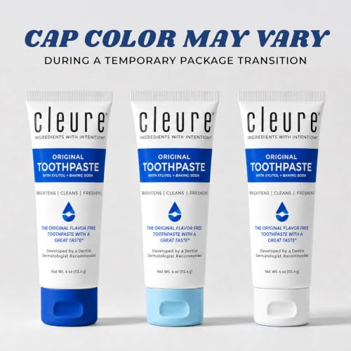 Cleure Fluoride Free Toothpaste, SLS & Mint Free (4oz Tube, 1 Pk) - Product Imagery
