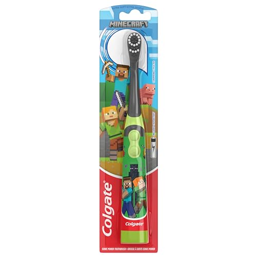 Colgate Kids Battery Powered Minecraft Toothbrush, Extra Soft - Product Imagery