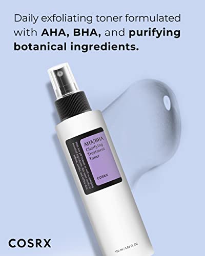 COSRX AHA/BHA Treatment Toner for Whiteheads & Clogged Pores, - Product Imagery
