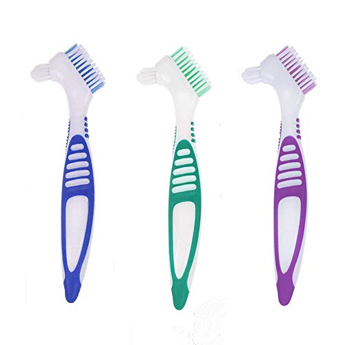 3 Pcs Denture Cleaning Brush Portable Cleaning Brush False Teeth - Product Imagery