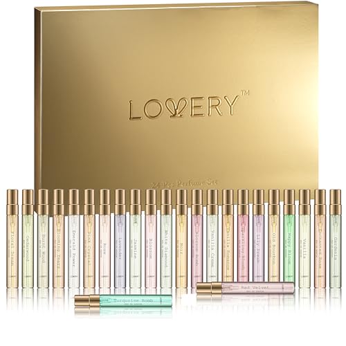 LOVERY Advent Calendar 2026 for Women – 24pc Perfume Gift Set for Her – Christmas Beauty Gifts for Women, Wife, Mom, Tee