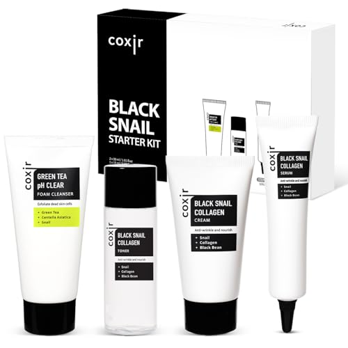 coxir Black Snail Collagen Starter Kit, Korean Travel Essentials - Product Imagery