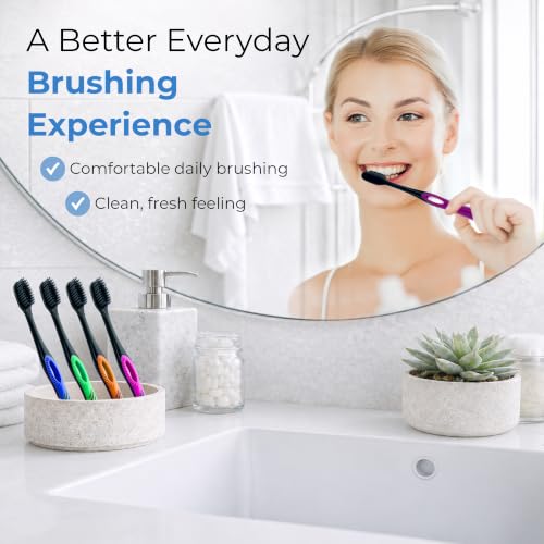 Xlent SMYL Activated Charcoal Toothbrush – Ultra Soft Tapered - Product Imagery