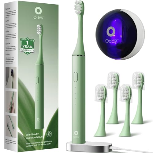Oday Sonic Electric Toothbrush for Adults with Wall Mounted UV - Product Imagery