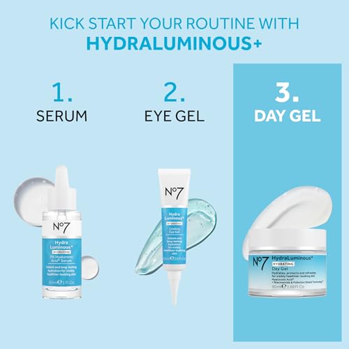 No7 HydraLuminous+ Hydrating Day Gel Moisturizer, 1.69 Fl Oz - Product Imagery
