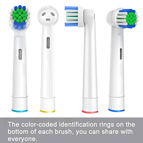 Replacement Toothbrush Heads Compatible with Oral-B Braun, 4 Pcs - Product Imagery