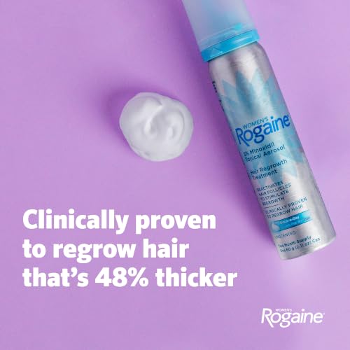Women's Rogaine Hair Growth Foam, 5% Topical Minoxidil, 4 Mo, 2x - Product Imagery