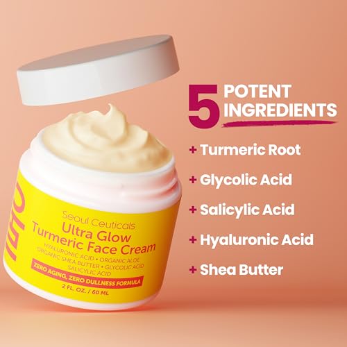 SeoulCeuticals Korean Skin Care Ultra Glow Turmeric Face Cream - Product Imagery