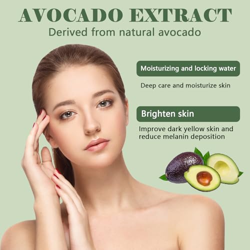 Avocado Facial Set - 6PCS, Cleansing to Lotion to Rich Cream, - Product Imagery