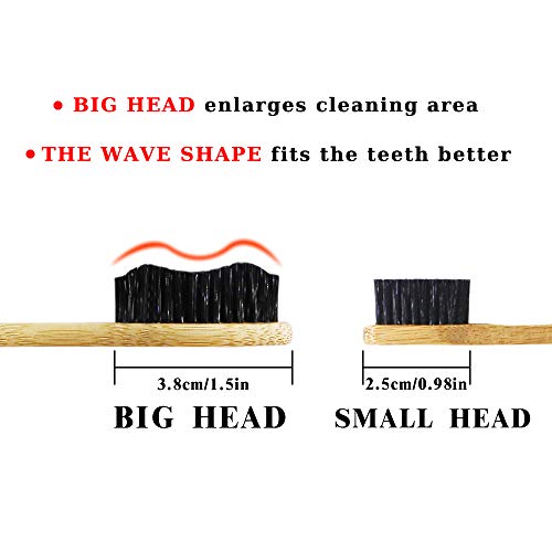 Super Hard Toothbrush Bamboo Toothbrush Large Brush Head Manual - Product Imagery