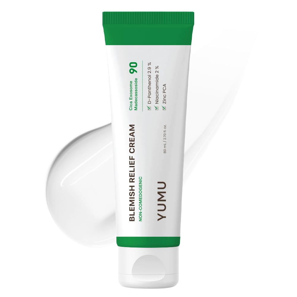 YUMU Cica Exosome Zinc Blemish Relief Cream, Face Moisturizer - Product Imagery