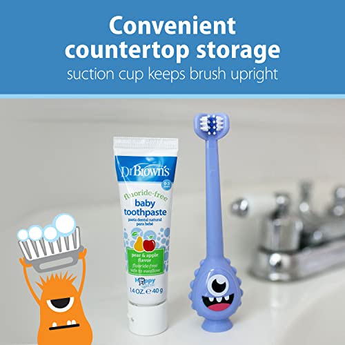 Dr. Brown's ToothScrubber Toothbrush, Three-Sided Toddler - Product Imagery