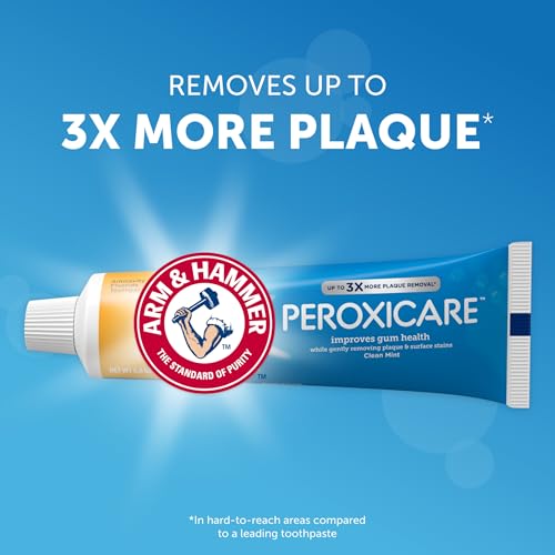 ARM & Hammer Peroxicare Toothpaste, Clean Mint, 6.0 oz, 4-Pack - Product Imagery