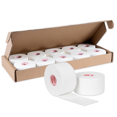Mueller Sports Medicine Premium Athletic Tape, 10 Pack, White - - Product Imagery